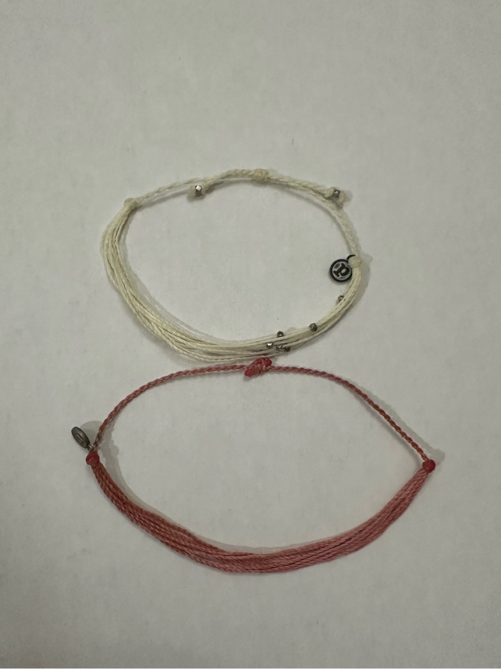 Pura Vida Thread Bracelets - Pink and Cream